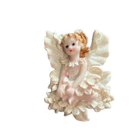2 Vintage Refrigerator Magnets Baby Angels Cherubs Sparkle Resin - Picture 3 of 8